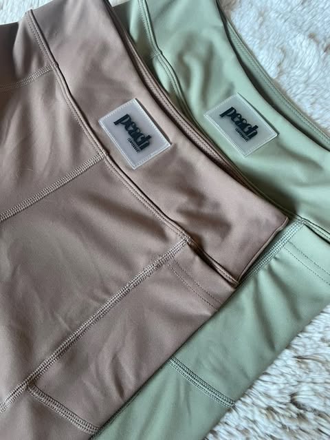 Full length children's unisex leggings in neutral activewear fabric