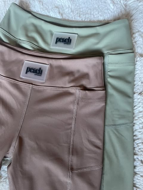 Full length children's unisex leggings in neutral activewear fabric